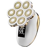 Electric Razors for Women, Wet/Dry 7D Rechargeable Rotary Shaver for Legs, Water Resistant Grooming Kit - Electric Razors for Women, Facial Hair Removal, Bikini Trimmer, Lips - Gentle Hair Remo-Gold