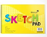 Silvine A4 Sketch Pad 40 Sheets 100gsm Twin Wire Landscape 210 x 297mm