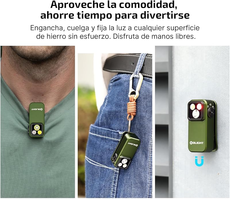 Oclip Pro Mini Linterna de Clip EDC Recargable 500LM 120M