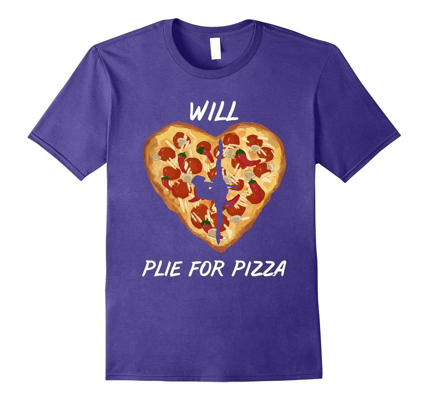 Will Plie for Pizza - Funny Ballet T-Shirt-Rose