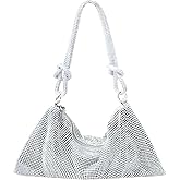 Rhinestone Purse Silver Hobo Purse Sparkly Black Evening Bag for Women Prom Party Wedding | Rhinestone, Sparkly, Prom, Party, Wedding