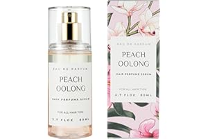 BENATU Hair Perfume for Women, Summer Lightweight Long Lasting Fragrance Mist - 3:7 Hydrating Serum Alcohol Free Formula, Argan Oil Scented Hair Spray with Keratin & Elastin (Peach Oolong) 2.7 fl oz