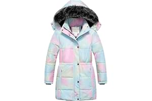 Chrisuno Girl's Long Parka Warm Winter Coat Water Resistant Quilted Puffer Jacket Snow Outwear