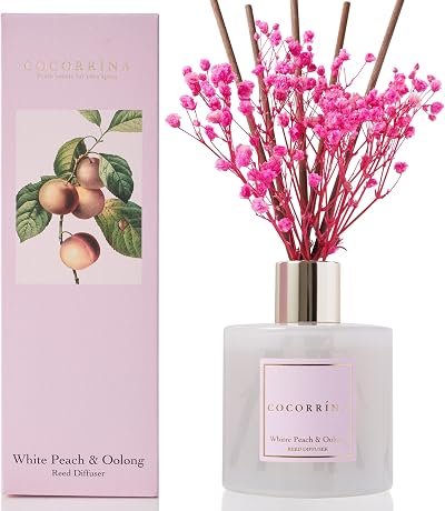 COCORRÍNA Reed Diffuser 200ml White Peach & Oolong Scented Home Decor