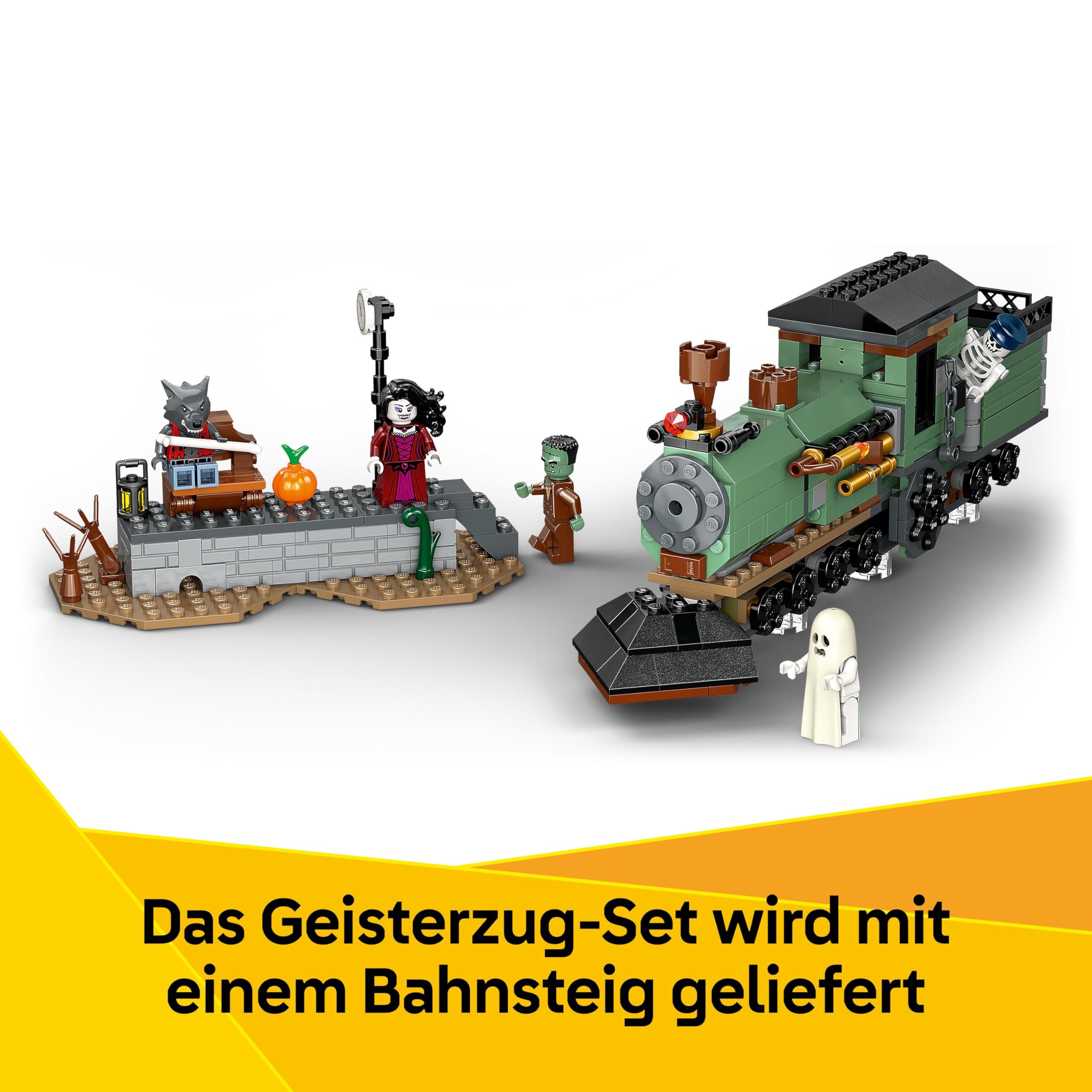 LEGO Creator Geisterhaus - 3-in-1 Spielzeug mit Haus - Bauset umbaubar in Schiff oder Zug - Mit 5 gruseligen Minifiguren - Cooles Halloweengeschenk für Jungen und Mädchen ab 9 Jahren - 31167 5