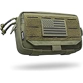 WYNEX Tactical Molle Admin Pouch,Tactical EDC Bag Utility Laser Cut EDC Tool Pouch Bag Annexes with American Flag