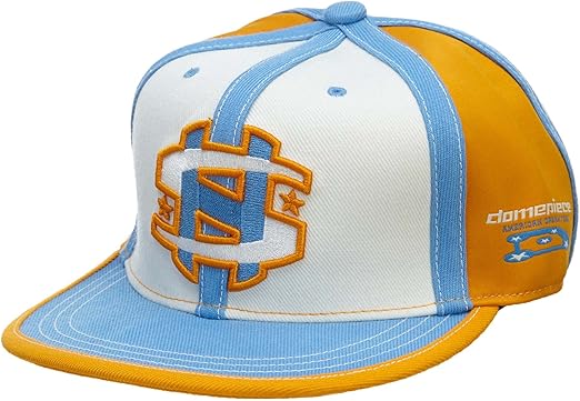 blue and yellow fitted hats