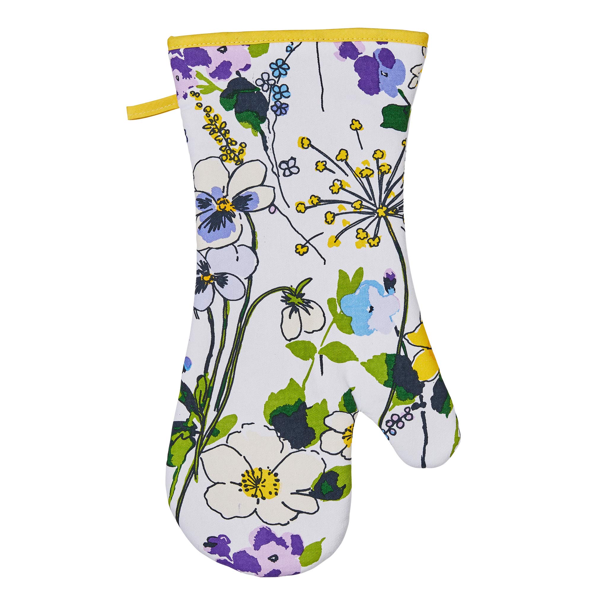 Ulster Weavers - Wild Meadow Gauntlet Oven Glove (37 x 20cm) - 100% Cotton - 1 Qty - Wildlife Floral Oven Glove Heat Resistant - Washable - Oven Glove with Flowers - Kitchen Accessories/Kitchen Gifts