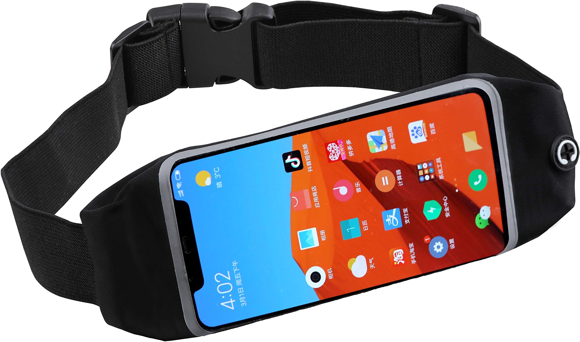 Running Belt for Men and Women - Water Resistant Reflective Fitness Waist Bag - 5 RFID Block Credit Card Sleeves