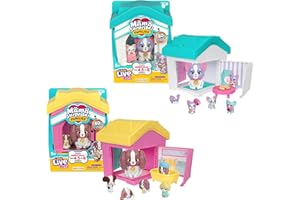 Little Live Pets Mama Surprise Families - Mama's House Frenchie & Spaniel Bundle, 2 Unique Houses & Puppies, Each Mama Magica