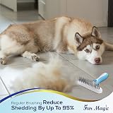 Fur Magic Dematting Comb for Dogs — Double Row Stainless Steel Pins view 4