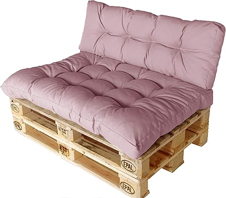Amazon De Quantum Interior Palettenkissen Set Sitzkissen Ruckenkissen Fur Europaletten Palettenauflage Altrosa