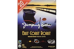 Jumping Bean East Coast Roast Fairtrade Organic 100% Compostable K-Cup Coffee Pods, Individually Wrapped, ECO2Roast, Premium 