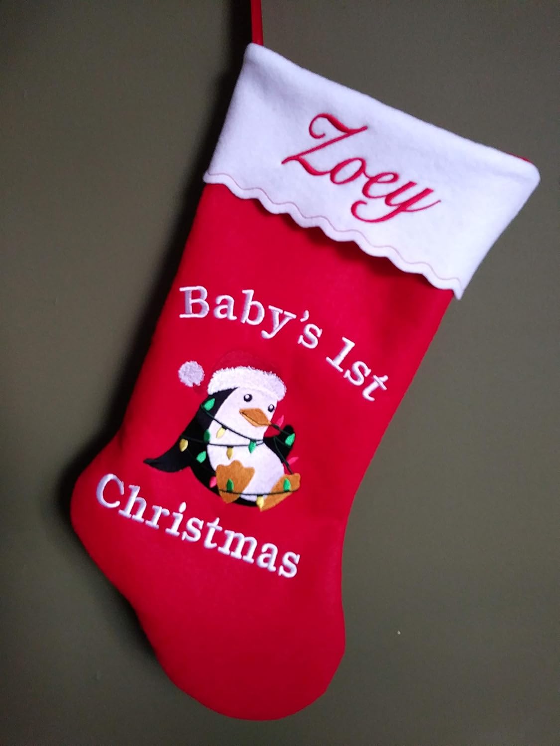 baby's first stocking personalized