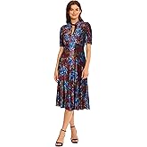 Maggy London Womens Keyhole Neck Velvet A-line Dress Occasion Party Event Guest of Wedding