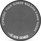 MHW-3BOMBER 58mm Espresso Puck Screen - 0.2mm Ultra Thin Espresso Puck - Metal Reusable Coffee Filter for Portafilter Basket 58mm - Puck Screen with Titanium Coating FG5642-OS