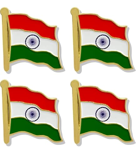 Amazon.com: 10/Pack Metal India Flag Lapel Pin Waving Indian Pins