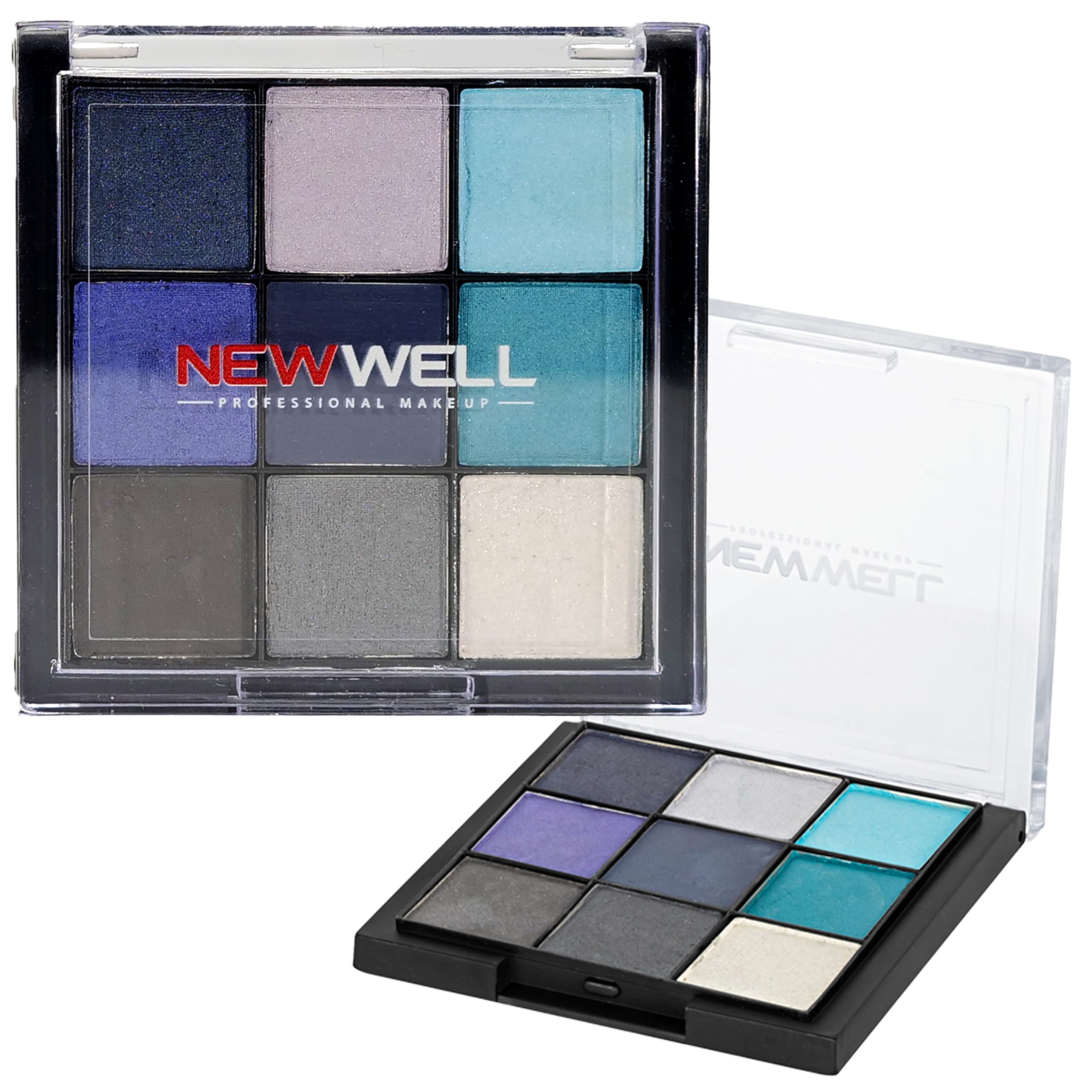 NEW WELL Eyeshadow Palette, 9 Bright Colours for Infinite Make-Up Creations, Suitable for All-Weathers, Long-Lasting, Vegan, Animal Friendly, Effortless Elegance 02
