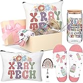 Skylety 5 Pcs X-Ray Technologist Gift 16oz Glass Cup Sock Cosmetic Bag Badge Reel X-Ray Technologist Appreciation Gift Box for Radiology Tech Student Radiation Therapy Professional Essential