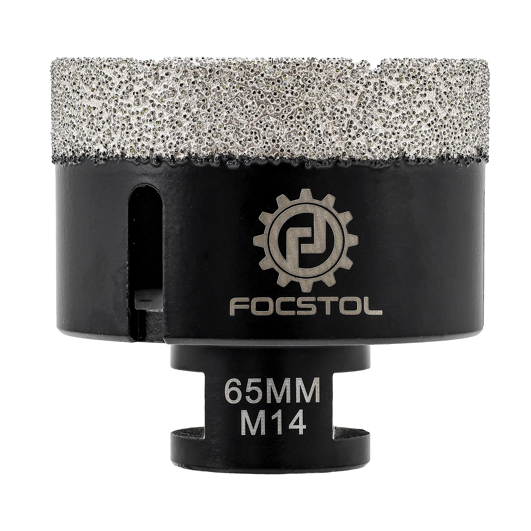 FOCSTOL Diamond Core Drill Bit - 65mm Diamond Hole Saw for Porcelain Ceramic Tile Marble Granite Quartz M14 Thread — image 1