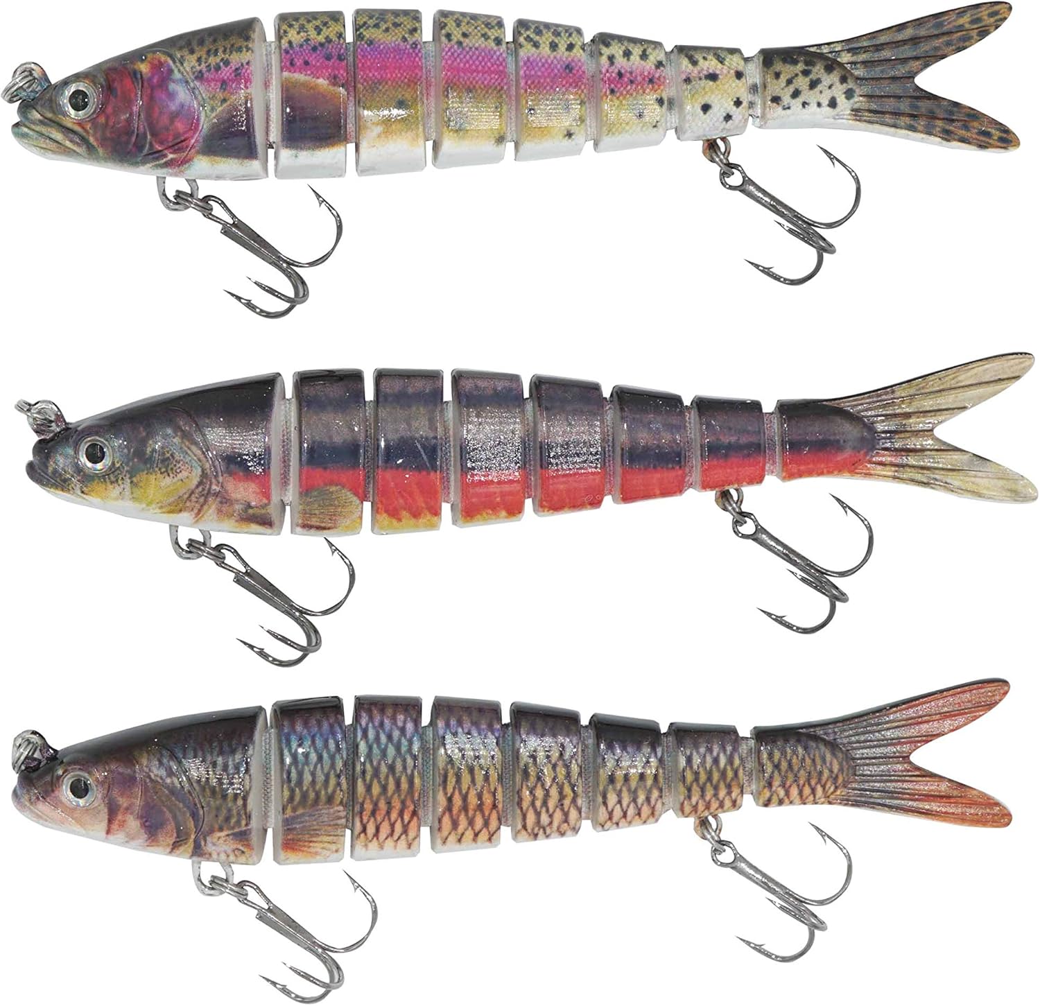 finetics Kunstköder Wobbler Set 3 Stück Angel-Köder zum Raubfisch-Angeln – Naturgetreue ...