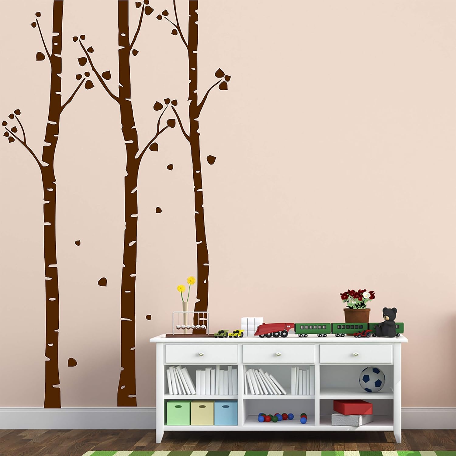 woodland tree wall shelf
