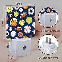 sndheke Retro Sports Balls Night Light, Colorful