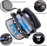 WANDF Toiletry Bag Water-Resistant Nylon Travel Dopp Kit A Denim Grey view 2