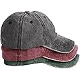 MEINICY 3 Pack Washed Plain Baseball Cap, Retro Adjustable Dad Hats Gift for Men/Women,Unstructured/Cotton