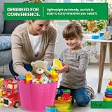 Neat 42L Flexi Tubs 3 Pack with Handles Pink Large Plastic Buckets view 5