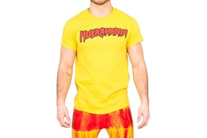 COSTUME AGENT Wrestler Hogan Adult Mens T-Shirt Halloween Costume Cosplay