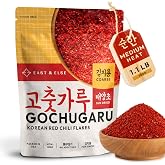 East and Else Gochugaru, Korean Red Chili Pepper Flakes, Coarse Grind for Kimchi, 1.1 LB (500g) Bulk Resealable Bag, Premium 100% Sun-Dried Chili Powder for Stews, Chili Oil, and Asian Cooking
