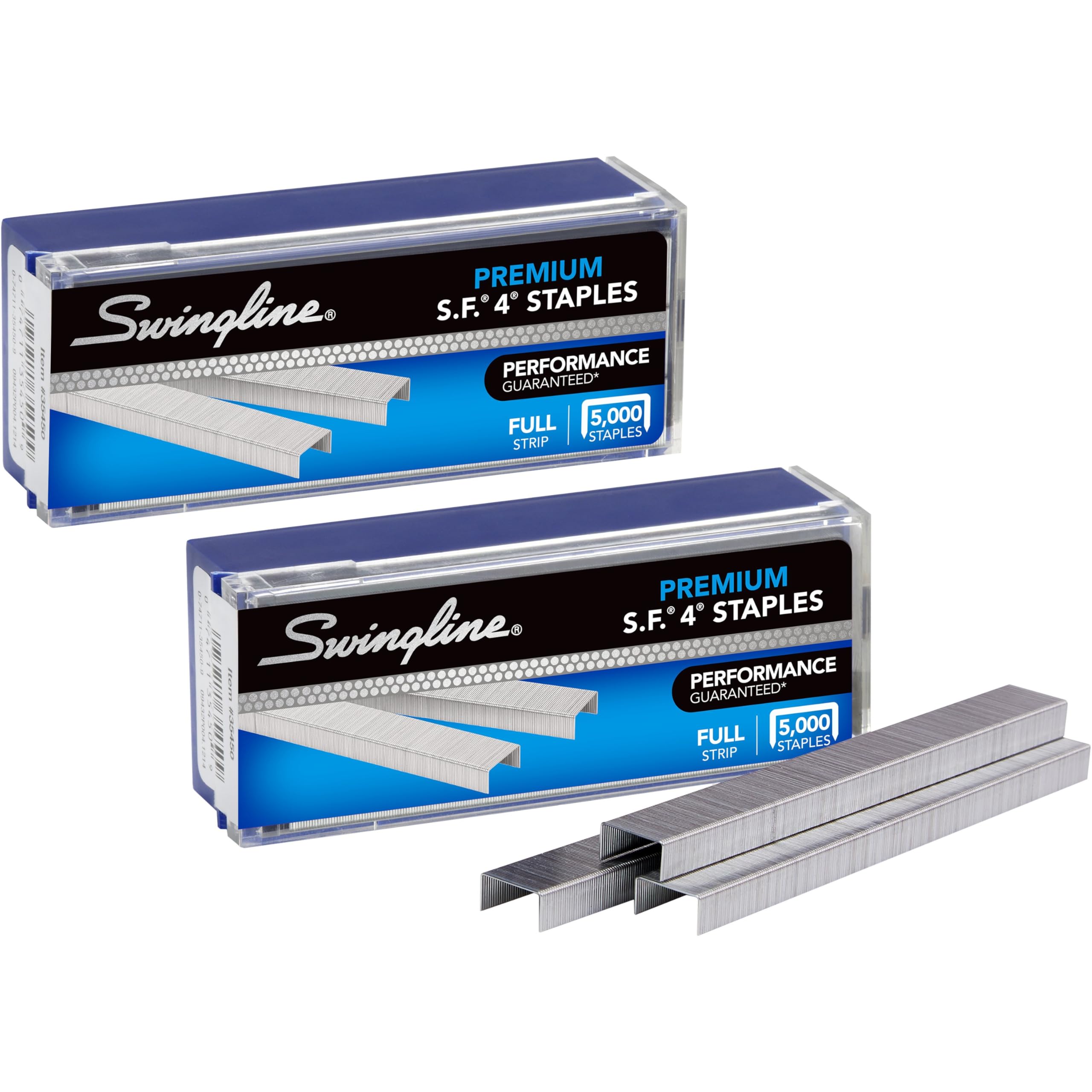 Swingline Staples, 2 Pack, S.F. 4, Premium for Desktop Staplers, 1/4" Length, 210/Strip, 5000/Box (35450)