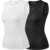 Przewalski Women's Cycling Base Layer, Sleeveless Quick-Dry Mesh Vest | Breathable quick-dry cycling undershirt with stretch mesh, sleeveless fit, and easy layering under jerseys or bib straps.