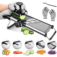 Mandoline Food Slicer Adjustable Thickness for Cheese Fruits Vegetables Stainless Steel Food Cutter Slicer Dicer with…