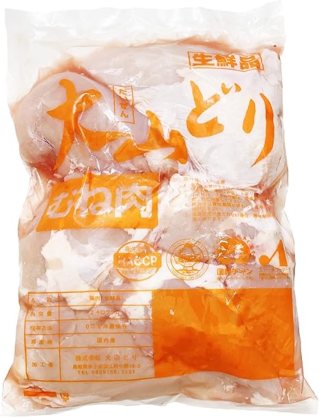 Amazon 国産鶏肉 鳥取県産 銘柄鶏 大山鶏 むね肉 1kg 冷蔵品 業務用 プールドゥール 鶏肉 通販