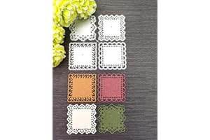 KASHOER Square Lace Flower Border Cutting Dies,Metal Die Cuts Stencils Embossing Paper Dies for DIY Scrapbooking Card