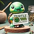 iStatue Positive Turtle - Inspirational Turtle Figurine 4 Inch Resin Desk Decor with Positive Message Sign - Motivational Gift for All Ages (Turquoise)