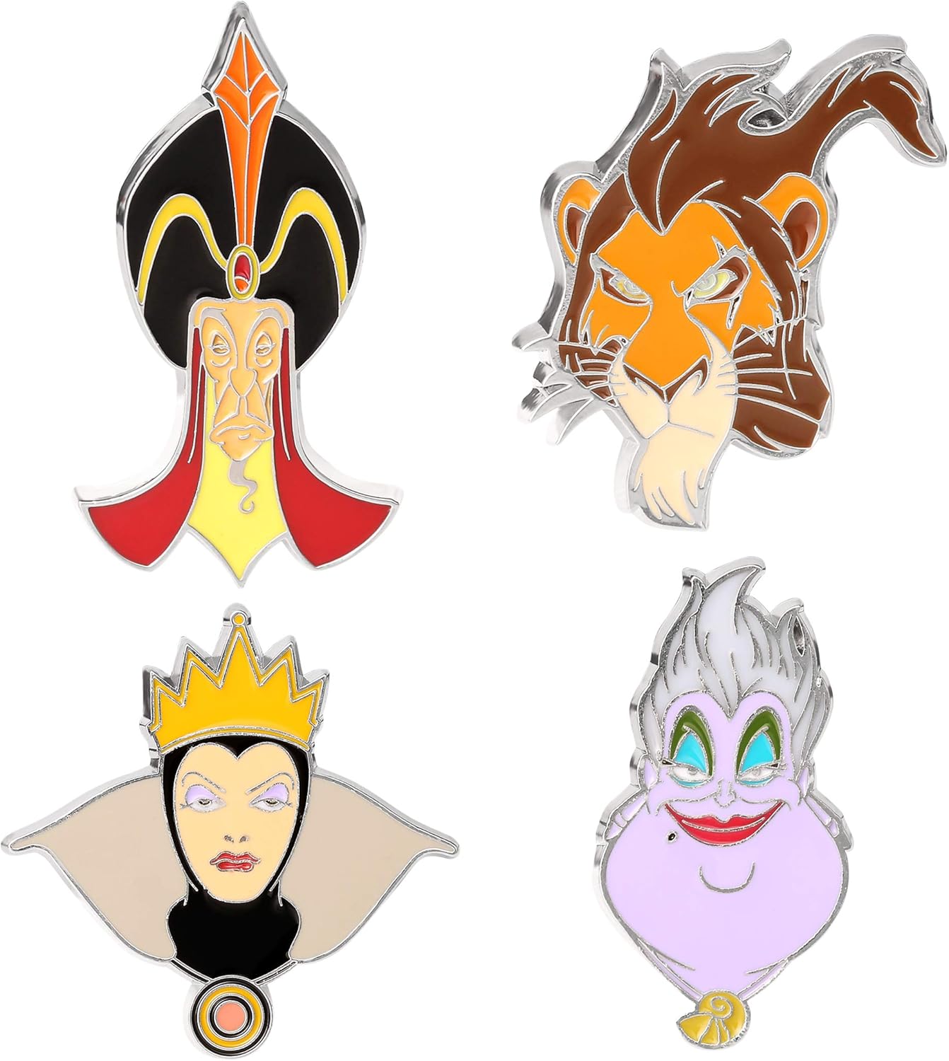 Disney Villains Set of Four Enamel Pins Amazon.co.uk Clothing