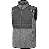 Little Donkey Andy Men's Lightweight Golf Vest Warm Outdoor Sleeveless Jacket for Hiking Travel Running Casual
