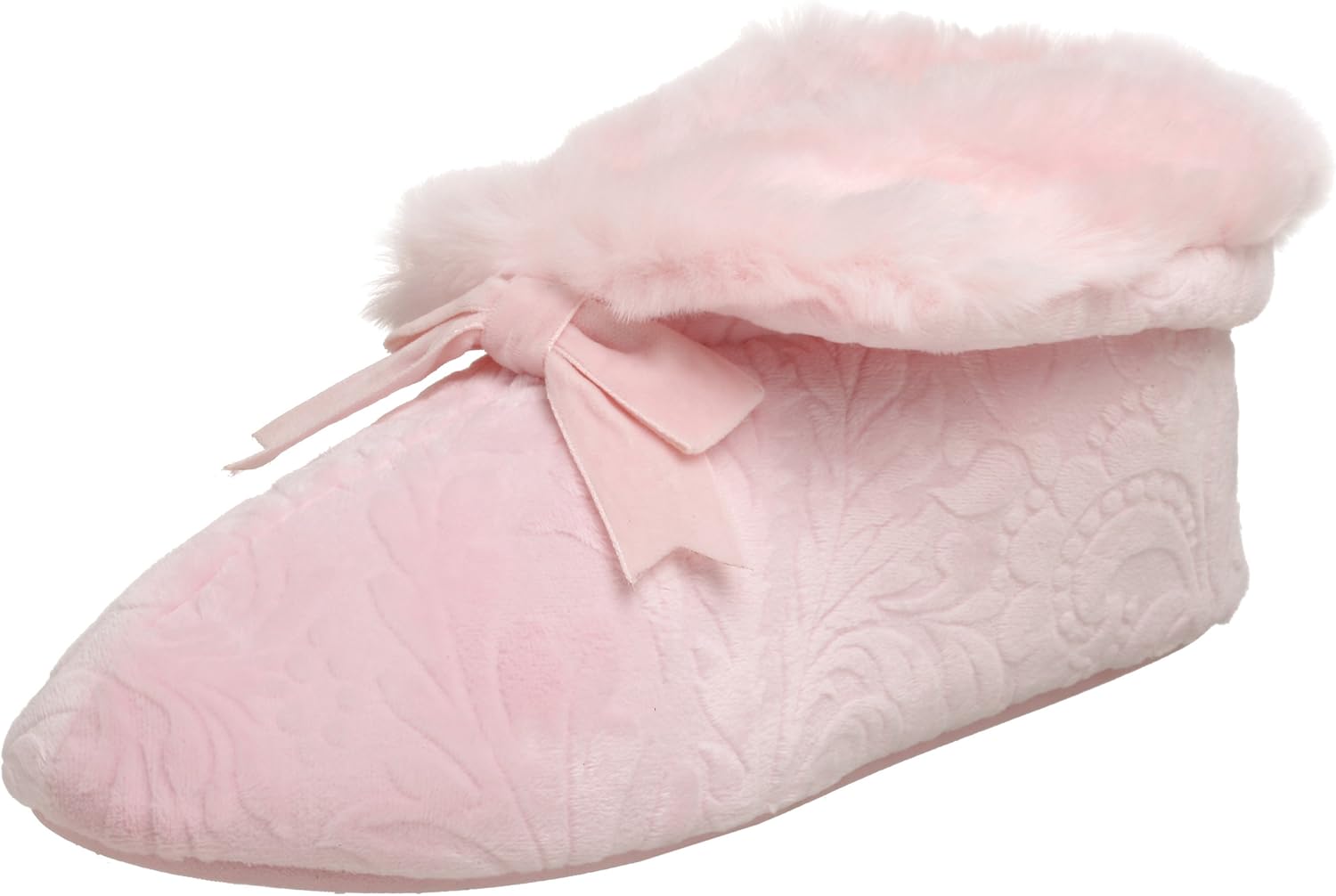 Dearfoams Women's Microfiber Velour Slipper Slippers