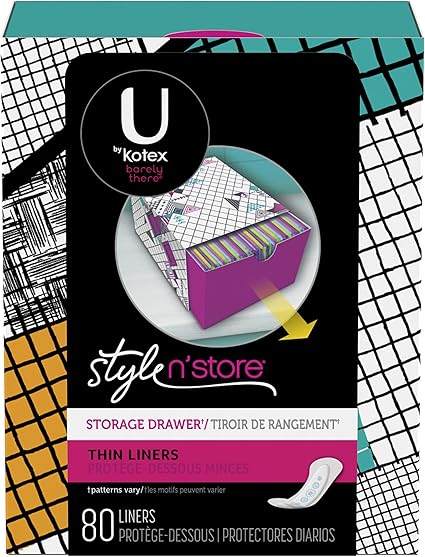 Amazon Com U By Kotex Barely There Thin Pantiliners Unscented