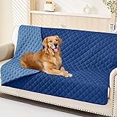 Smiry Waterproof Dog Bed Cover Pet Blanket, Soft Washable Dog Blanket for Furniture Bed Couch Sofa Reversible, Checkered (52"x82", Navy/Blue)