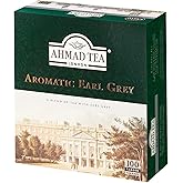 Ahmad Tea Black Tea, Earl Grey Aromatic Teabags, 100 ct - Caffeinated and Sugar-Free