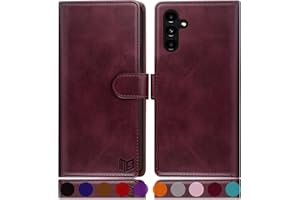 SUANPOT for Samsung Galaxy A54 5G Wallet case with RFID Blocking Credit Card Holder,Flip Book PU Leather Protective Cover Women Men for Samsung A54 Phone case Wine Red
