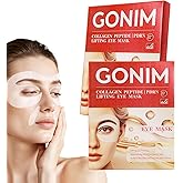 GONIM Under Eye Patches with Salmon DNA, Collagen Peptide, Caffeine & Retinol, Eye Patches for Puffy Eyes and Dark Circles with PDRN, Eye Masks for Dark Circles and Puffiness, Gifts for Women,4pairsx2