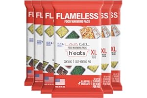 LAVA GEL Flameless Food Warming Pads (6 Pack) - Food Warmers for Parties Buffet Disposable - Party Buffet Servers and Warmers for Full Size Pans - Heating Pads for Chafing Dish- Must-Have Catering Supplies