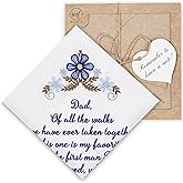 W&F GIFT Embroidered Wedding Handkerchief - Mom, Dad, New Mom, New Dad & Grandma