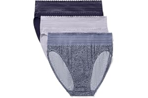 Warner's Womens Warners® Blissful Benefits Women's Dig-Free Comfort Waistband with Lace Microfiber Hi-Cut 3-packUnderwear