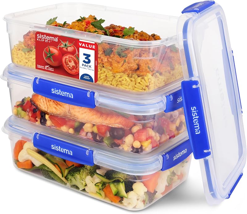 Sistema KLIP IT PLUS 2.2 L Leakproof Food Storage Containers 3 Count